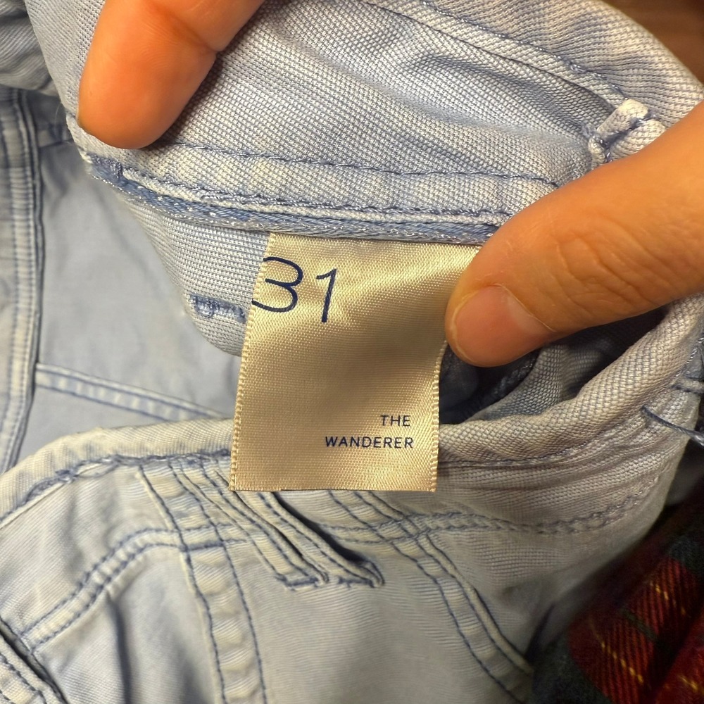 Anthropology x Pilcro‎ The Wanderer Light Blue Chambray Pants Size 31 Relaxed - Picture 7 of 16